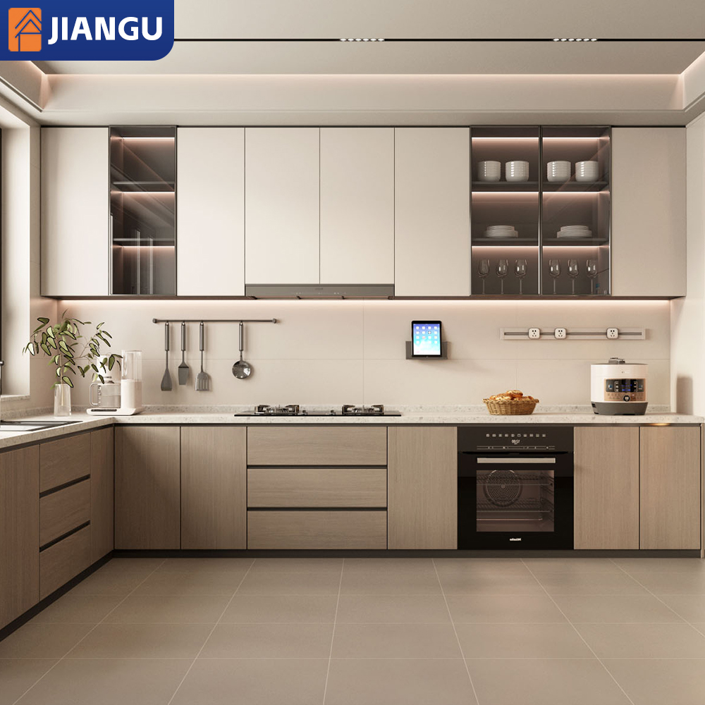 Netherlands Home Project Smart Luxury Furniture Modern Island Sink Kitchen Cabinet Large-space Multifunctional Storage Cabinet