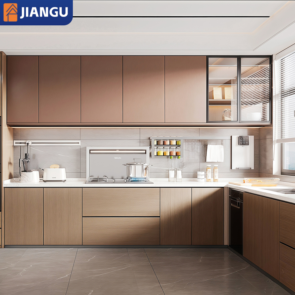 Customized Minimalist Modern Luxury Cabinet Modular Wooden Kitchen Furniture Set