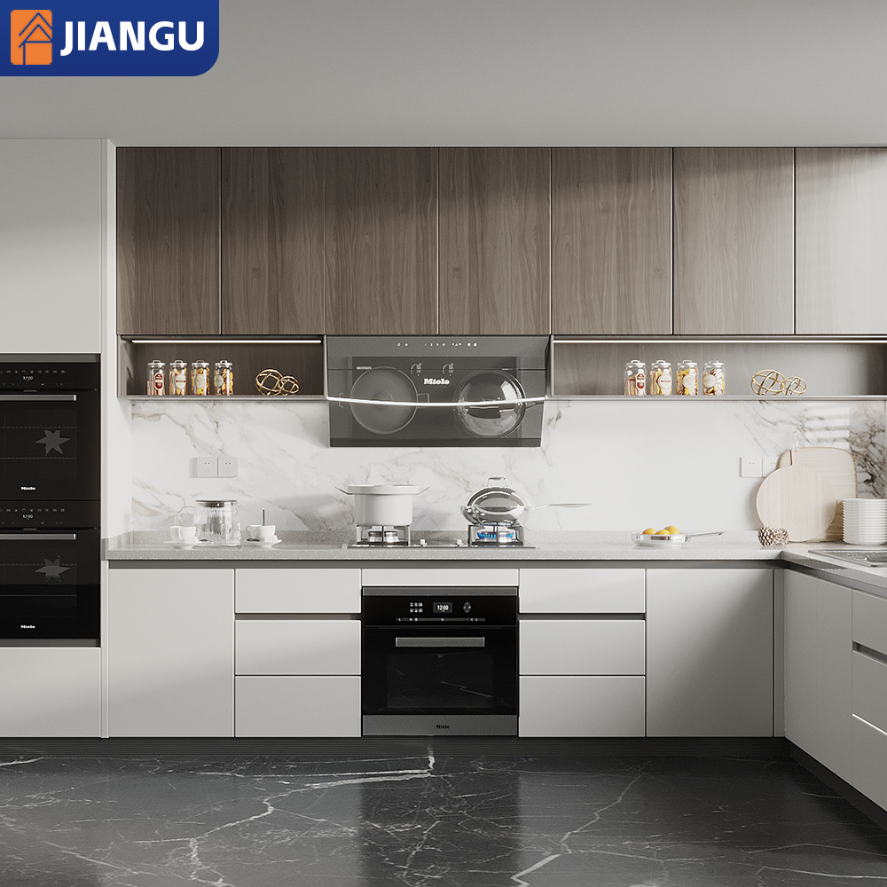 Custom Modern Whole House Customization Modular Built-in Wood Cupboard Kitchen Cabinet Complete Sets Furniture