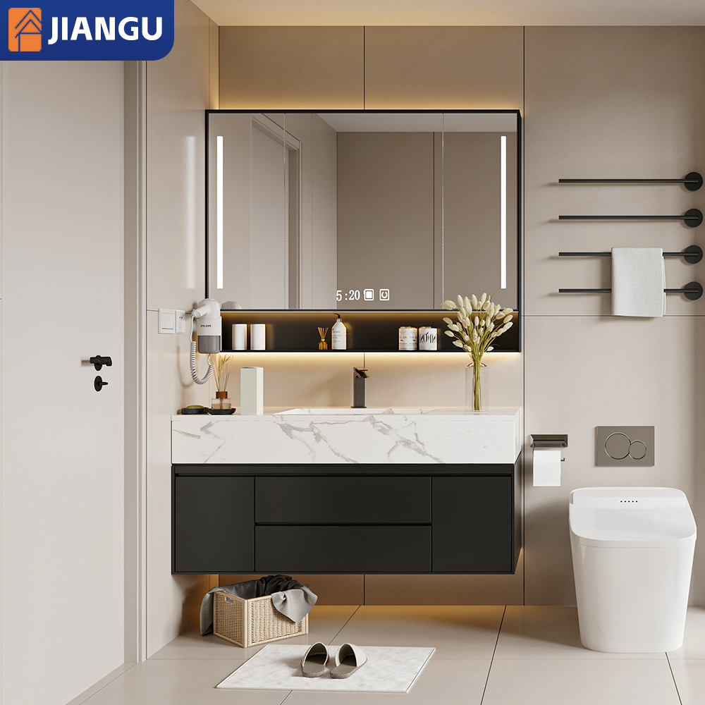 Modern Style Bathroom Furniture Cabinet Set Wall Mounted Modern Vanity Bathroom Wall Cabinet with Mirror Door