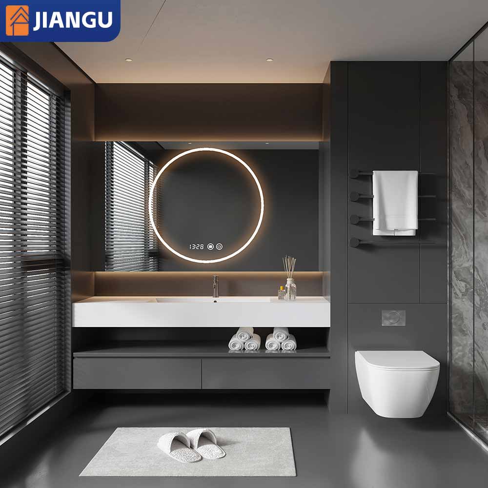 Light Luxury Modern Simple All-in-One Rock Board Basin Bathroom Cabinet Solid Wood Bathrooms Vanities with Washing Table Sink