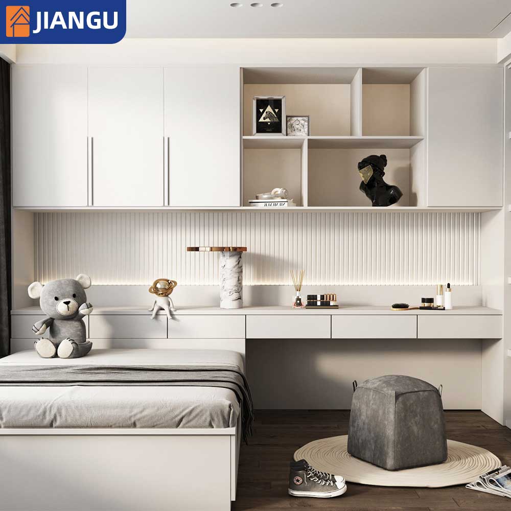 Customized Children Bedroom Furniture Tatami Bed Sets MDF Wooden Bunk Bed for Double Twin