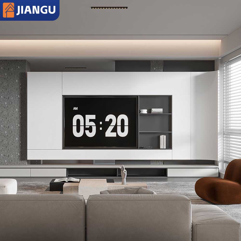 Custom Modern Wooden Panel TV Stand Living Room Furniture Eco-Friendly TV Showcase Cabinet