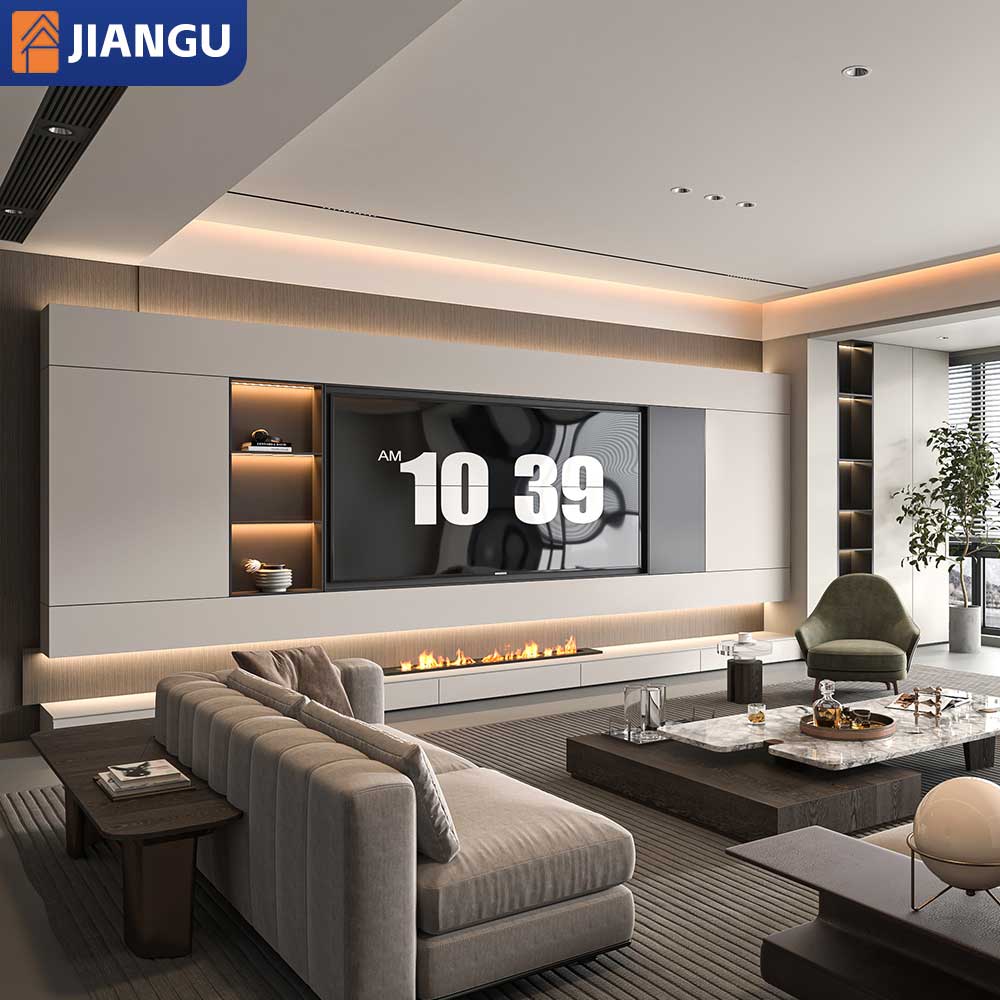 Custom Modern Luxury TV Stand Contemporary Showcase Furniture for Living Room Elegant Design Cabinet