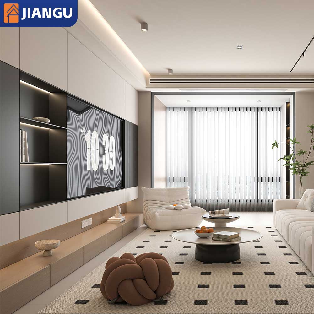 Modern Wooden TV Stand Console Cabinet Home Furniture with Wall Unit for Villa Hotel Bedroom Elegant Design for Living Room