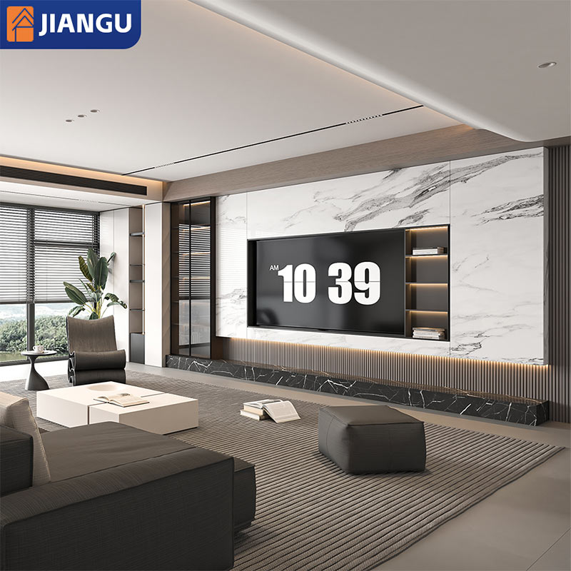 Custom Modern Luxury Floating TV Display Stand Cabinet Extendable Wooden Furniture for Living Room Bedroom Panel Wood