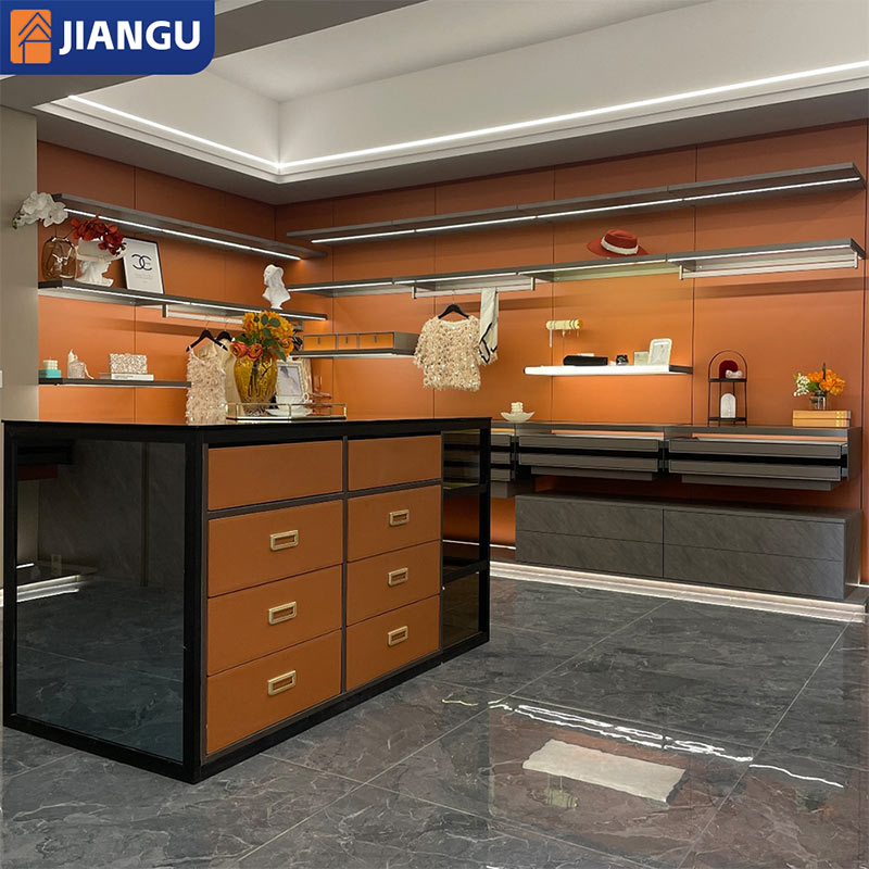 Factory Customized Modern Design Plywood Melamine Walk-in Wardrobe Storage Wardrobe