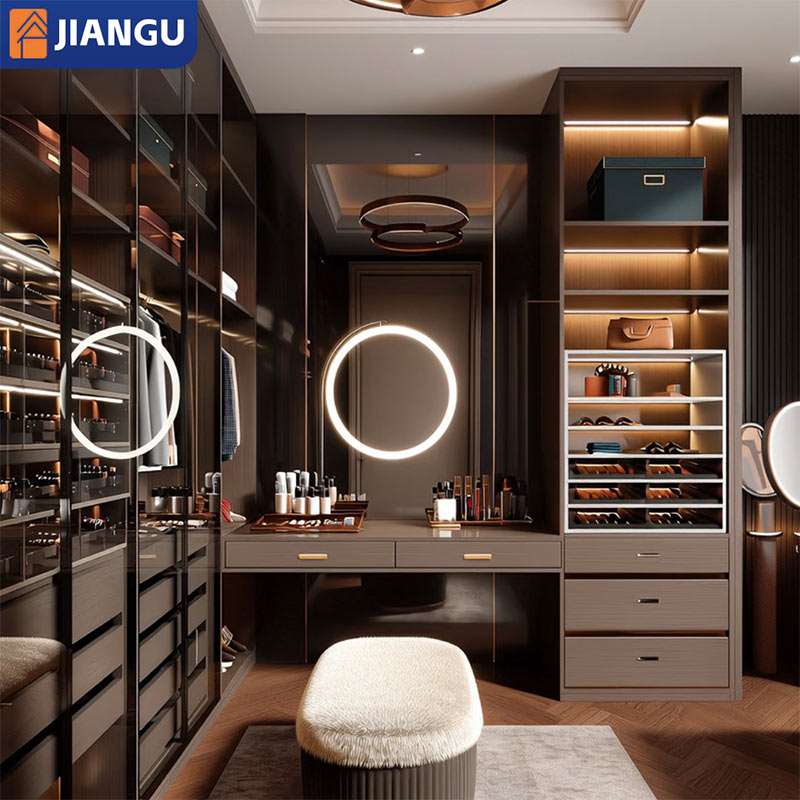 New Design Customized Walk-in Wardrobe Organizer, Overall Wooden Wardrobe, Bedroom Wardrobe, Modern Clothing Wardrobe, Wardrobe