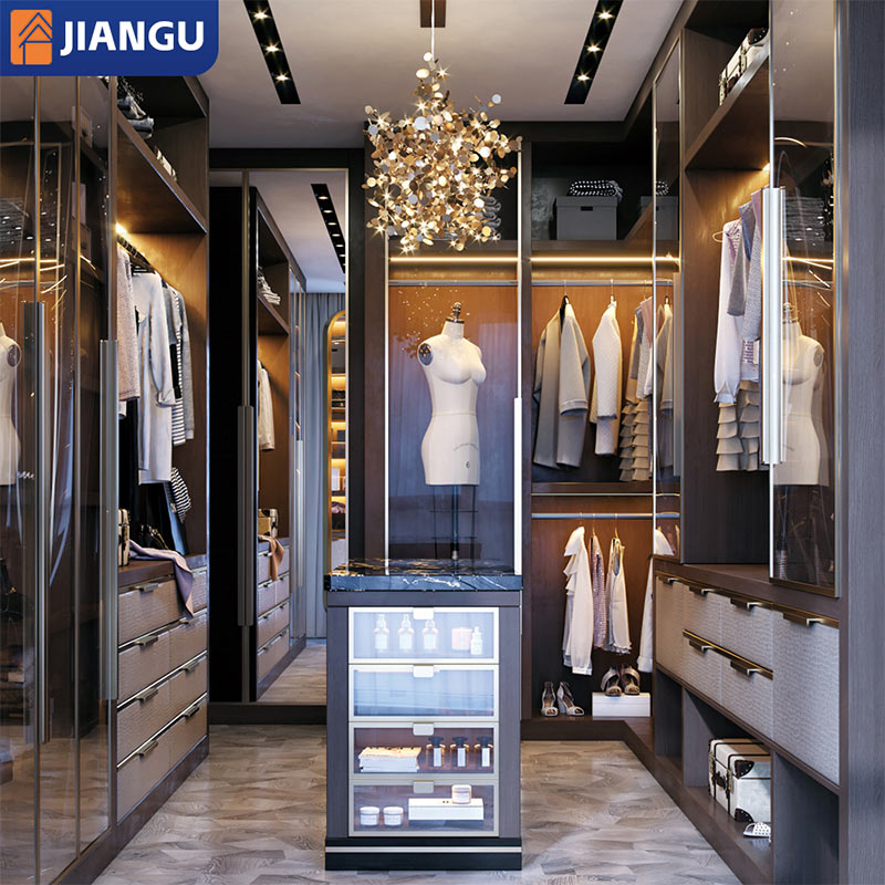 Customized Wooden Wardrobe, Walk-in Wardrobe, Changing Room, Storage Wardrobe, Modern Clothing Cabinet, Wardrobe